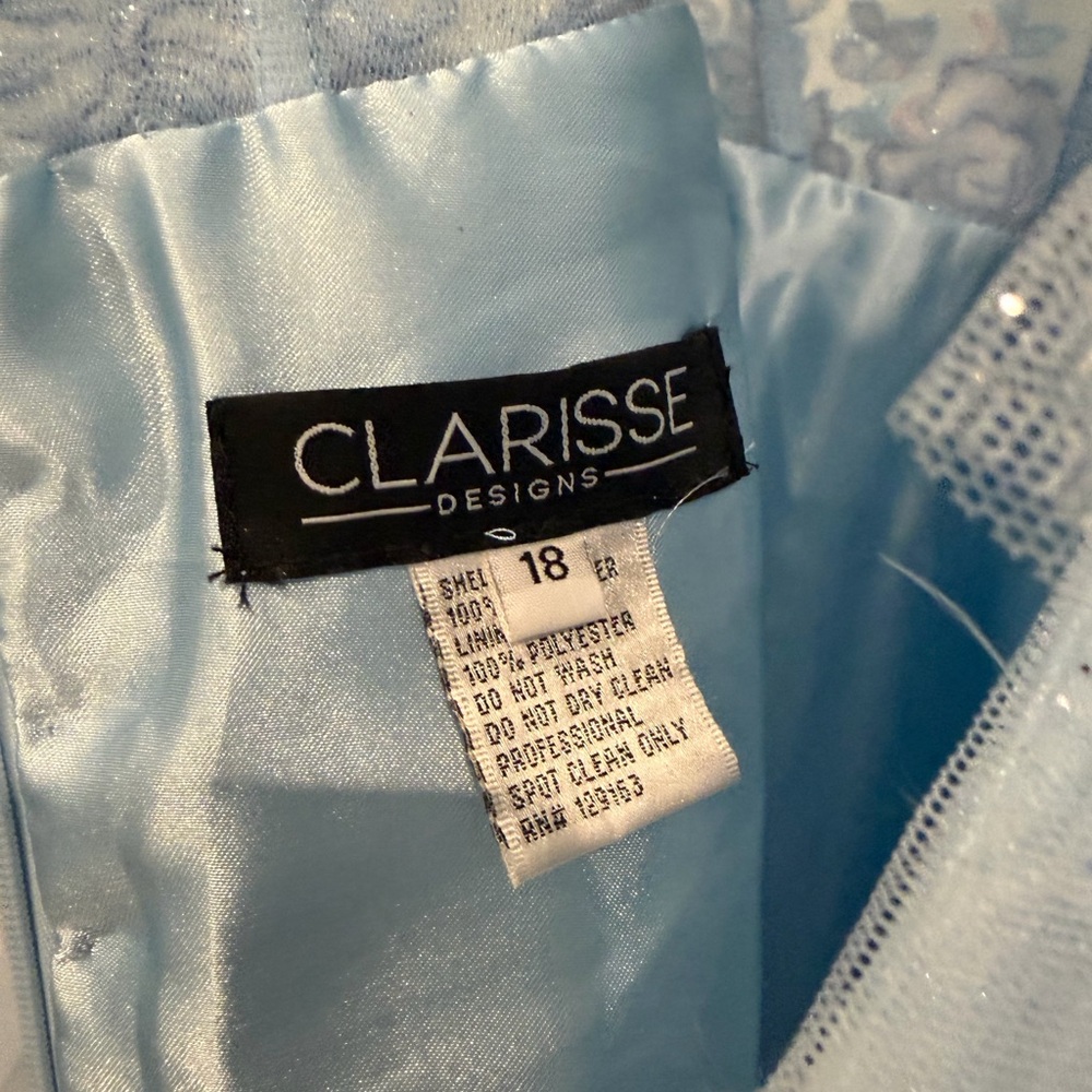 Clarisse Light Blue Layered Tulle Skirt - Picture 7 of 9